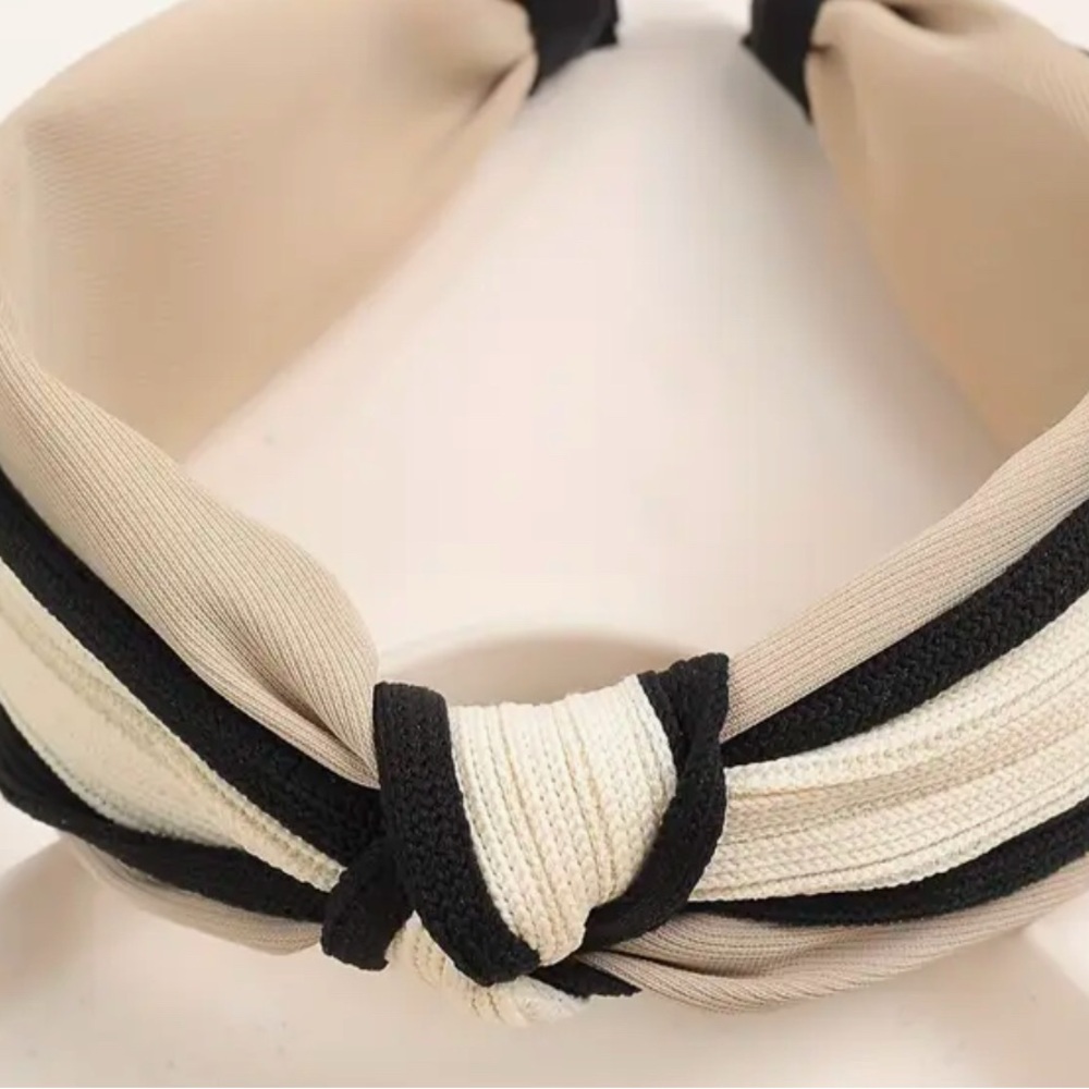 Beautiful full cream colored knot headband